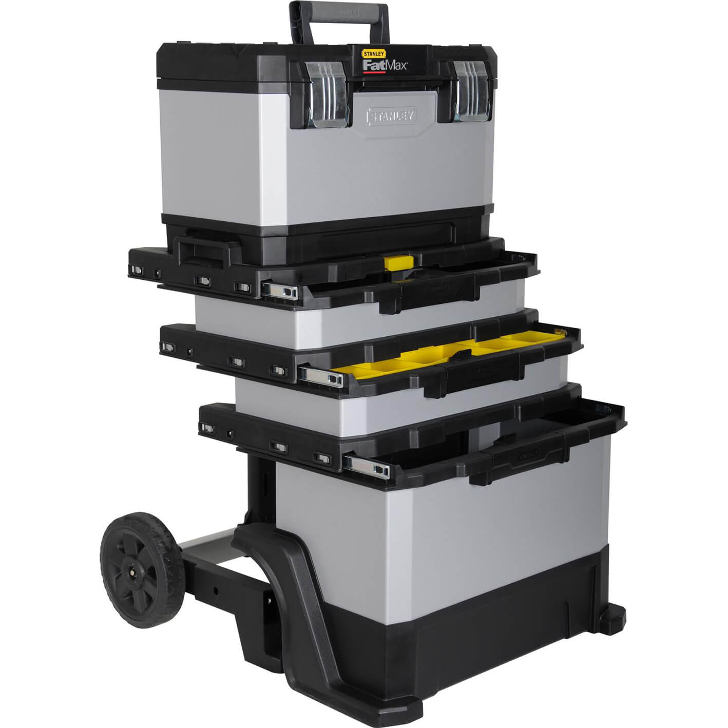 Image of Stanley FatMax Rolling Metal and Plastic Workshop with Wheels Grey and Black