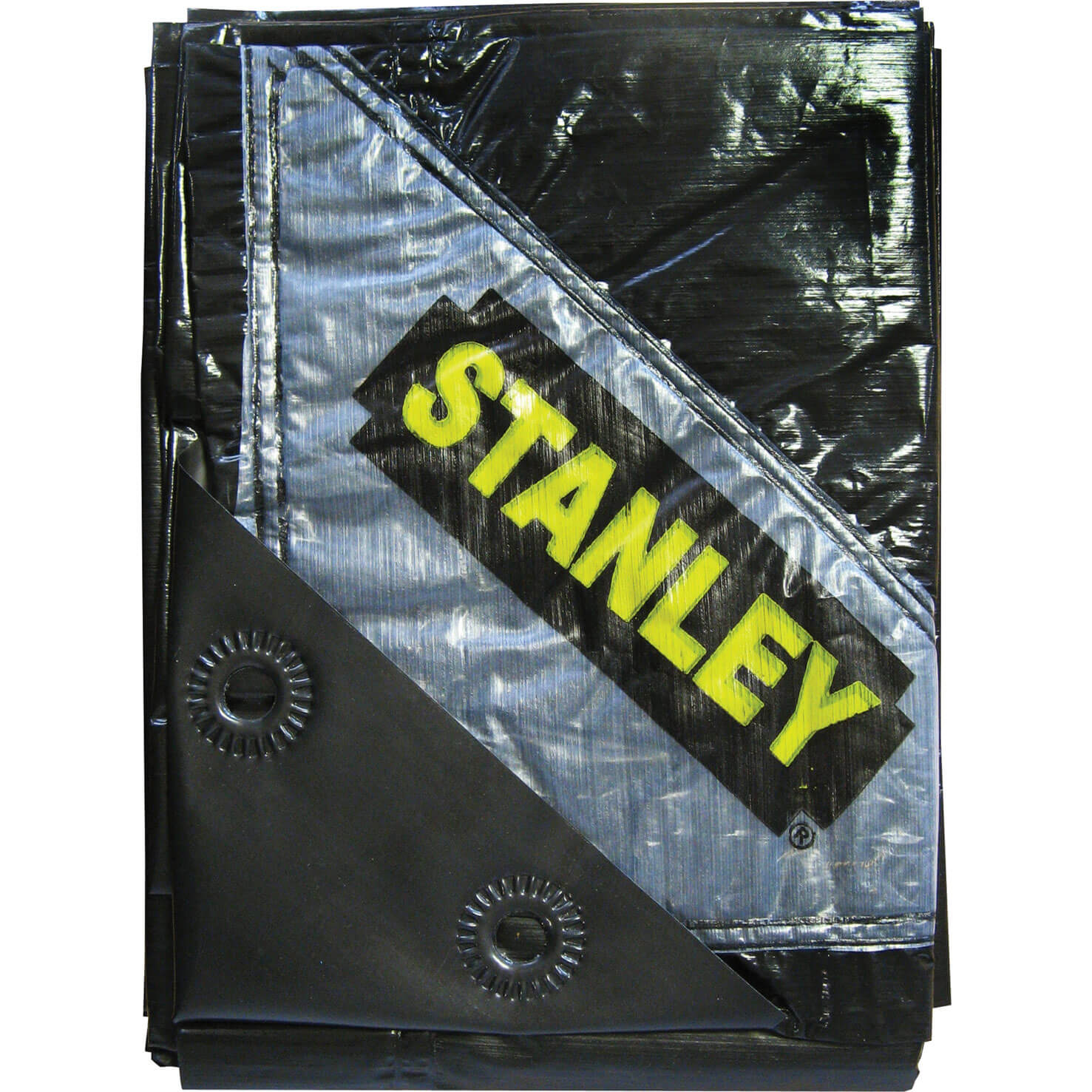 Image of Stanley Premier Black Tarpaulin 19 x 29 Metre 6 x 9 Feet