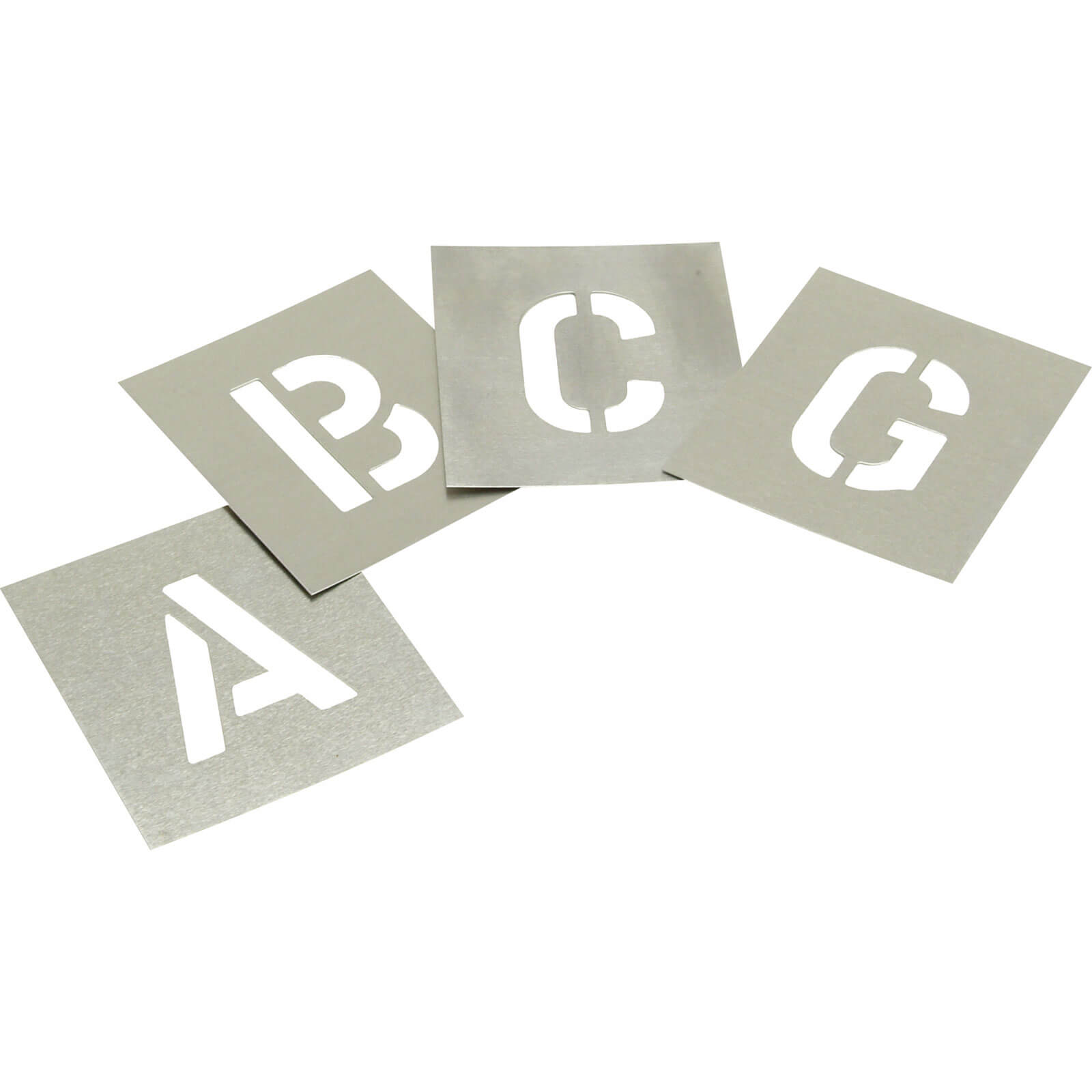 Image of Atb Set Zinc Stencils Letters 4In