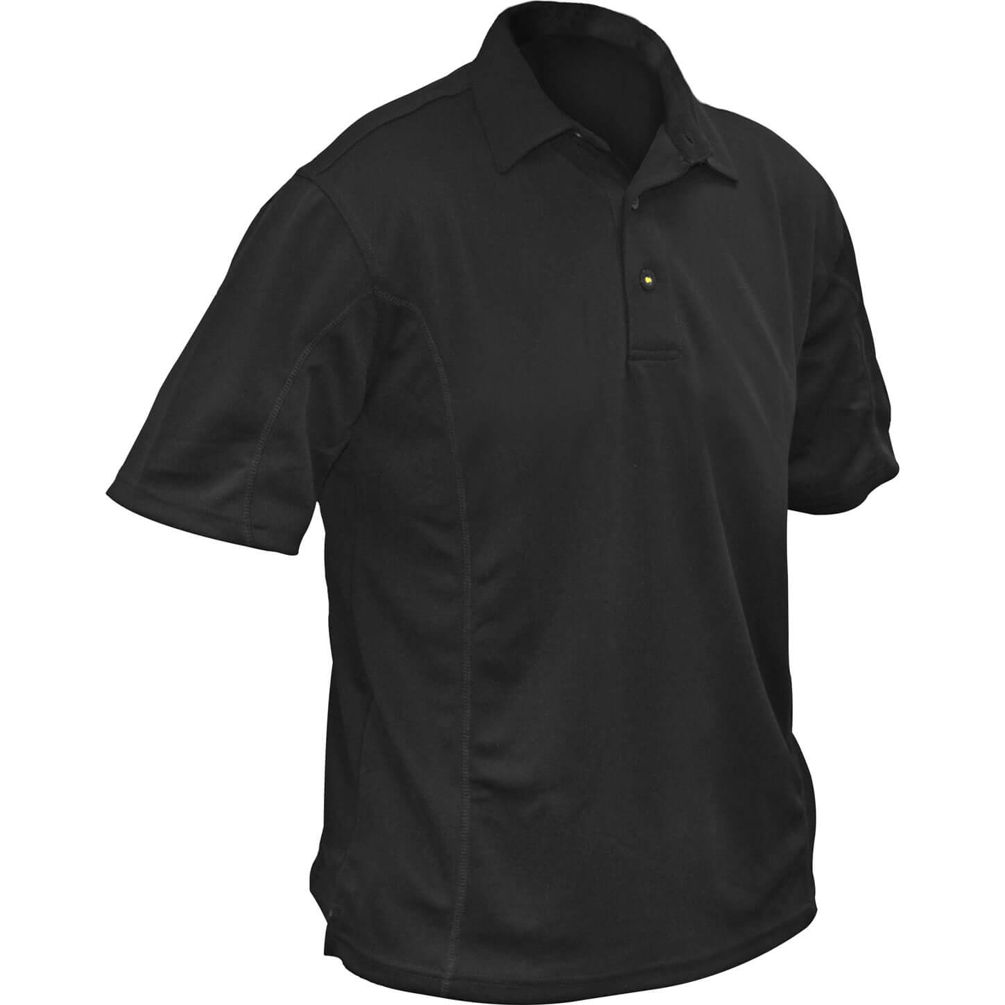 Image of Roughneck Mens Quick Dry Work Polo Shirt Black Medium