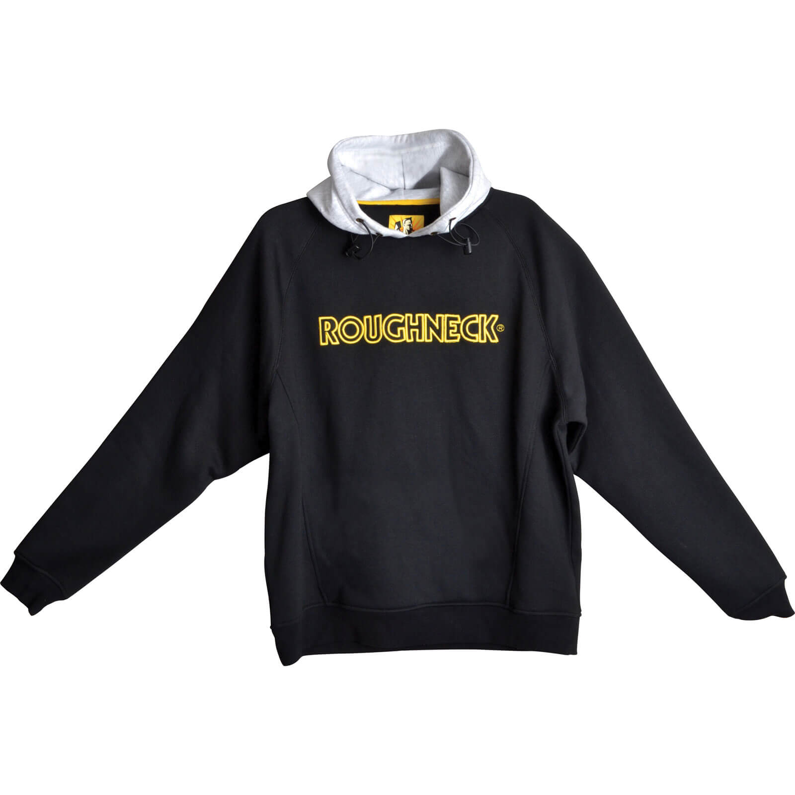 Image of Roughneck Mens Hooded Sweatshirt Black Grey Large