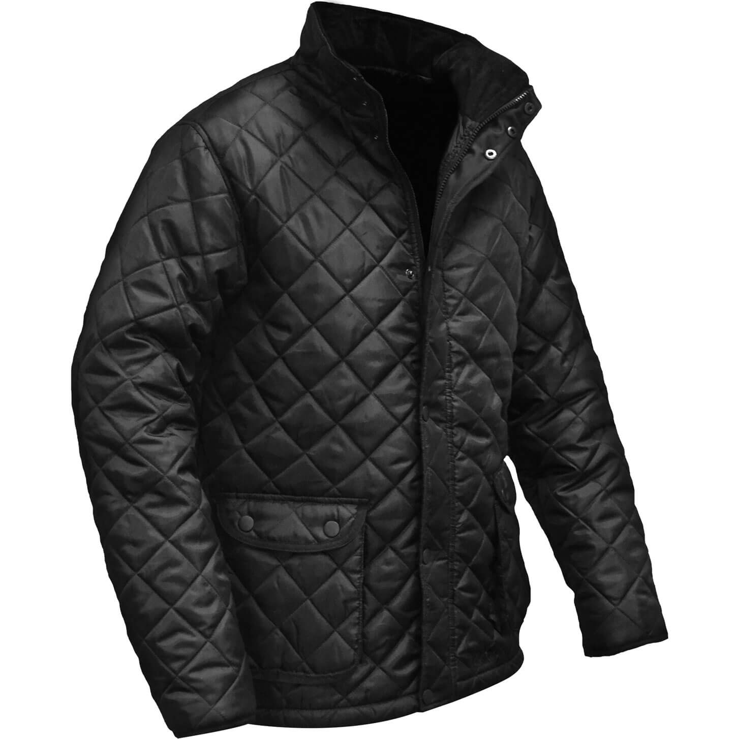 Image of Roughneck Mens Quilted Work Jacket Black Large