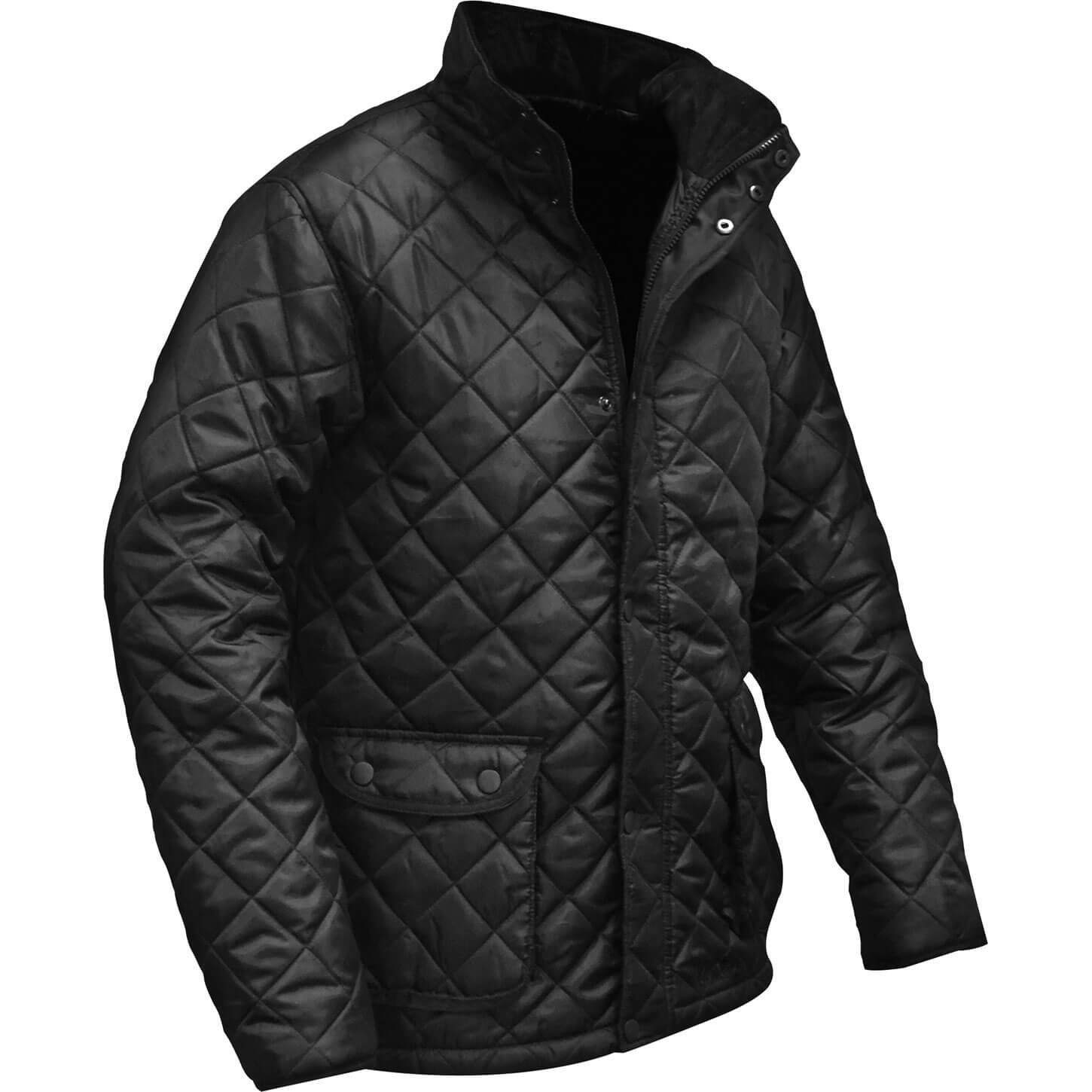 Image of Roughneck Mens Quilted Work Jacket Black Medium