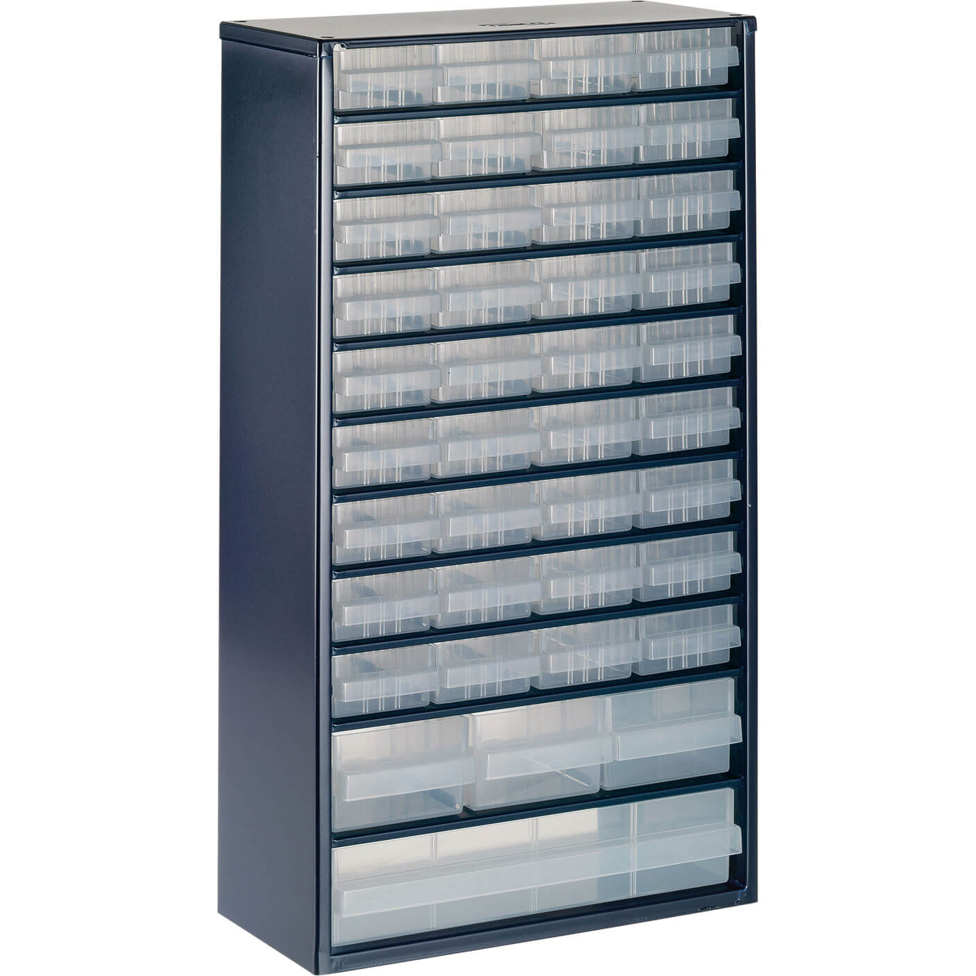 Image of Raaco Metal Cabinet with 40 Organiser Drawers 552 x 306 x 150mm