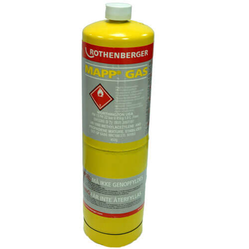 Image of Rothenberger Mapp Pro Gas Cylinder 339g For Super Fire 2 Blow Torch