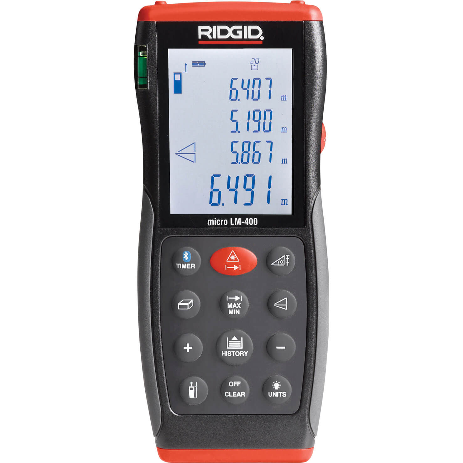 Image of Ridgid Micro LM400 Advanced Laser Distance Measure with Bluetooth