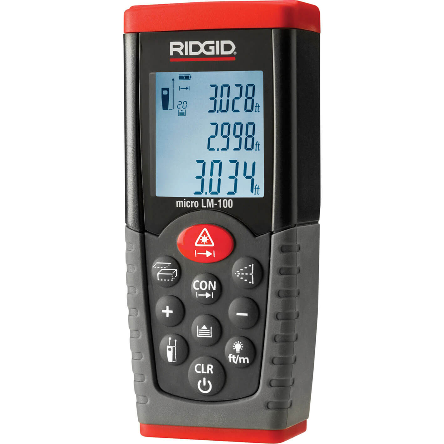 Image of Ridgid Micro LM100 Laser Distance Measurer 50 Metre Range Metric and Imperial