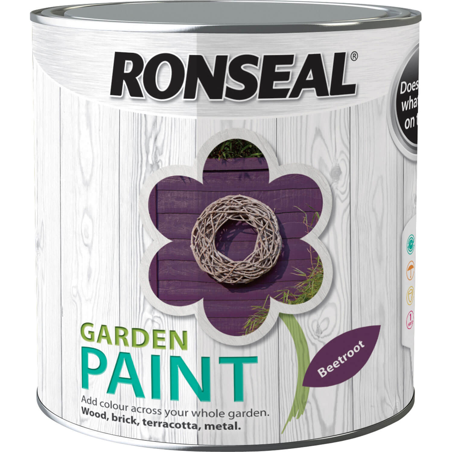 Image of Ronseal General Purpose Garden Paint Beetroot 250ml