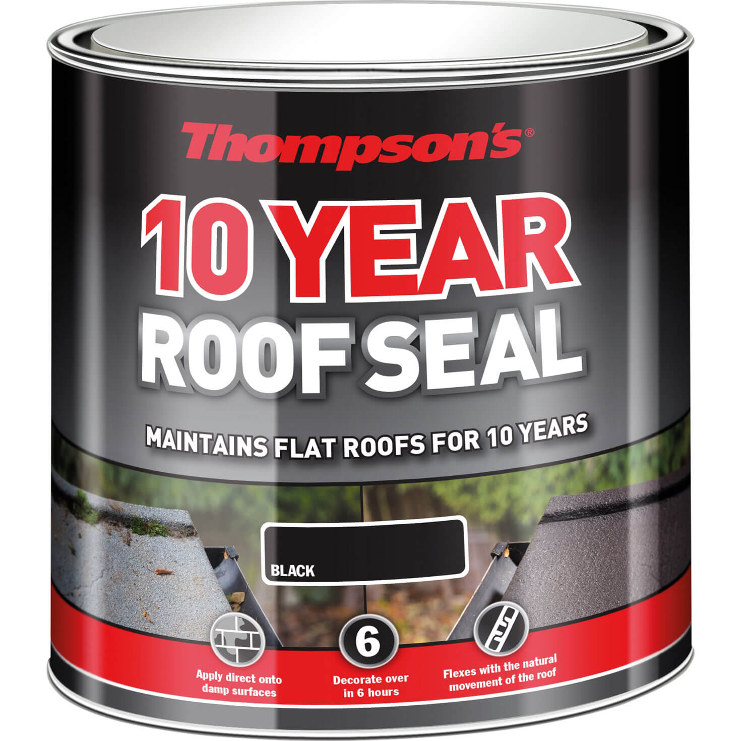 Image of Ronseal Thompsons High Performance Roof Seal Black 1 Litre