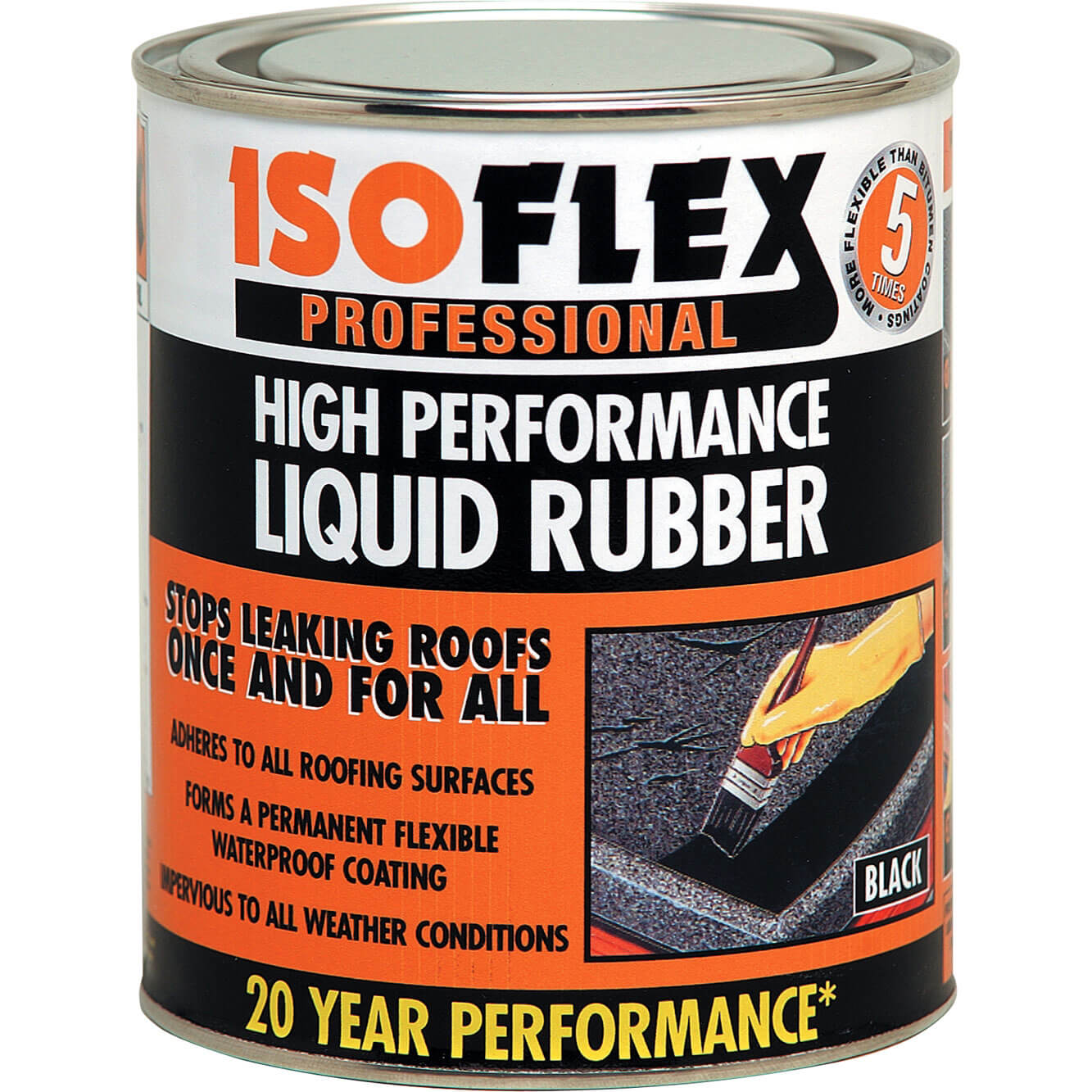 Image of Ronseal Isoflex Liquid Rubber Black 425 Litre