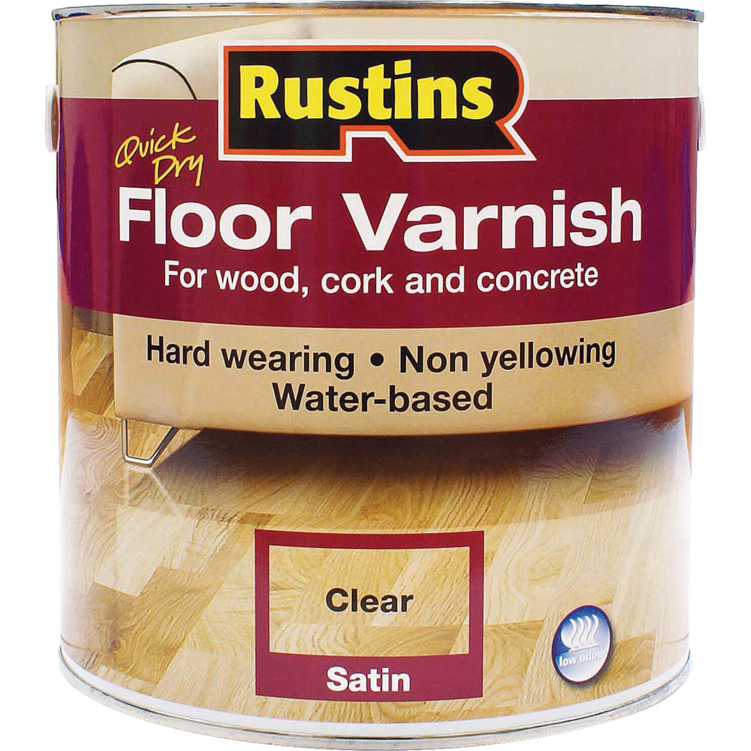 Image of Rustins Quick Dry Floor Varnish Gloss 1 Litre