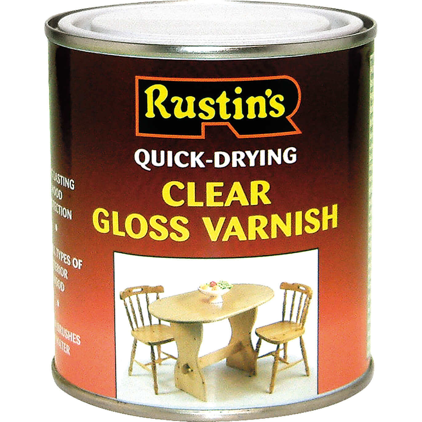 Image of Rustins Quick Dry Clear Varnish Gloss 1 Litre