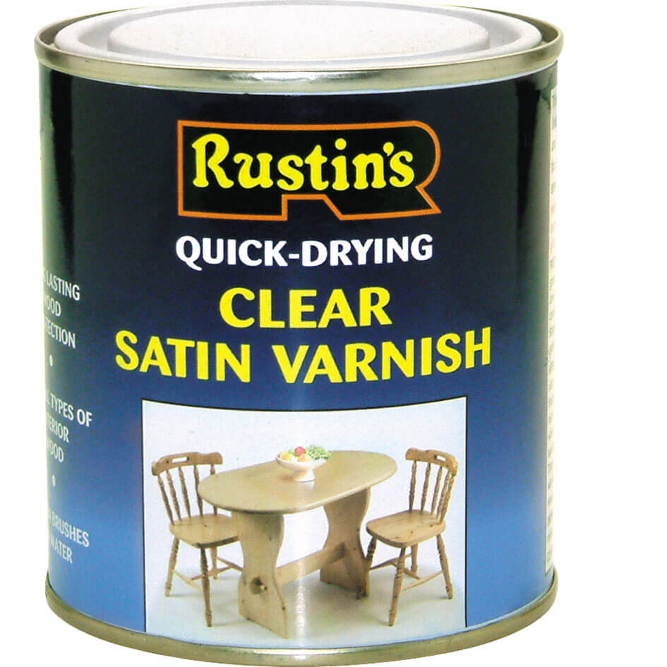 Image of Rustins Quick Dry Clear Varnish Satin 1 Litre