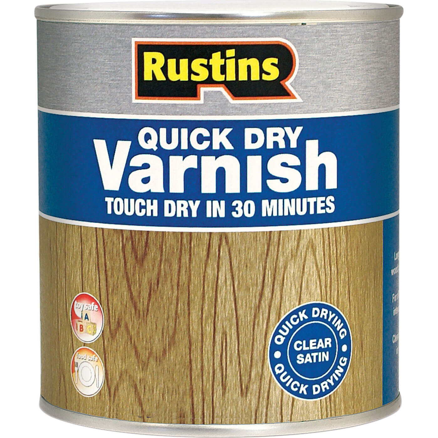 Image of Rustins Quick Dry Varnish Satin Clear 25 Litre