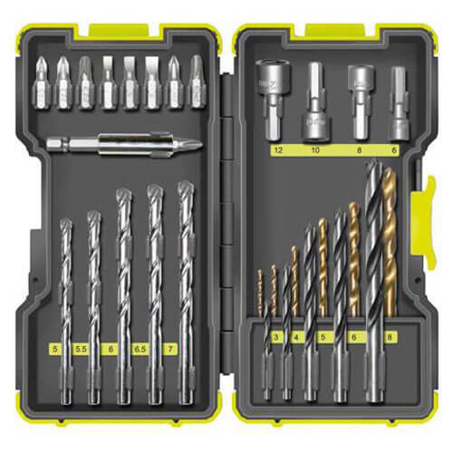 Image of Ryobi 30 Piece Drill and Screwdriver Bit Set in Stackable Case