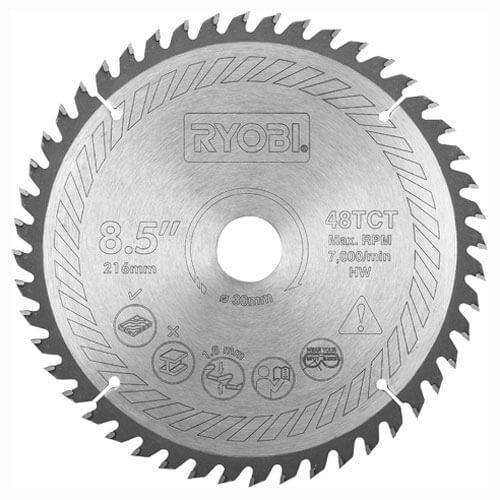 Image of Ryobi 216mm TCT Mitre Saw Blade 48 Tooth