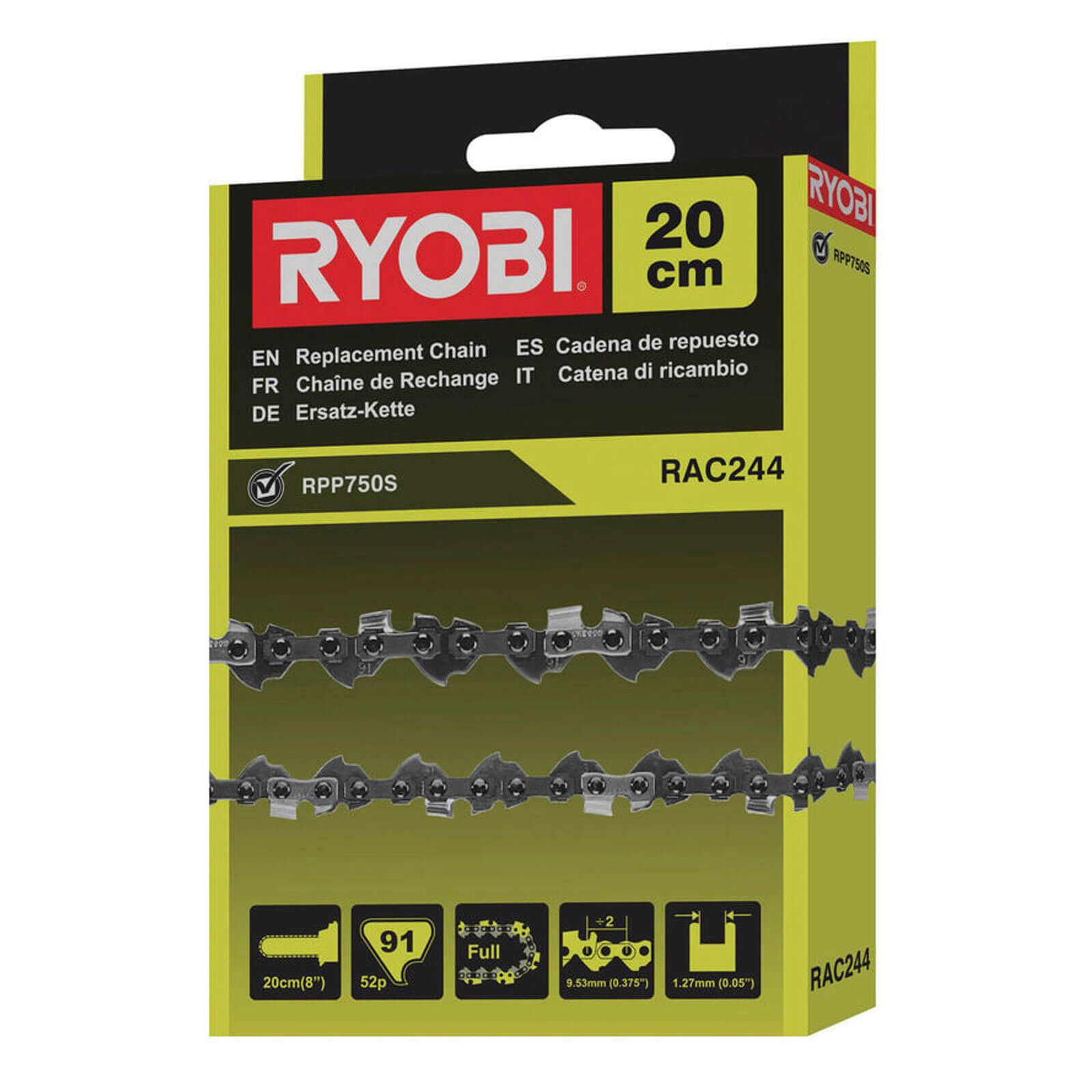 Image of Ryobi RAC244 Replacement Chain for RPP750S Pole Pruners