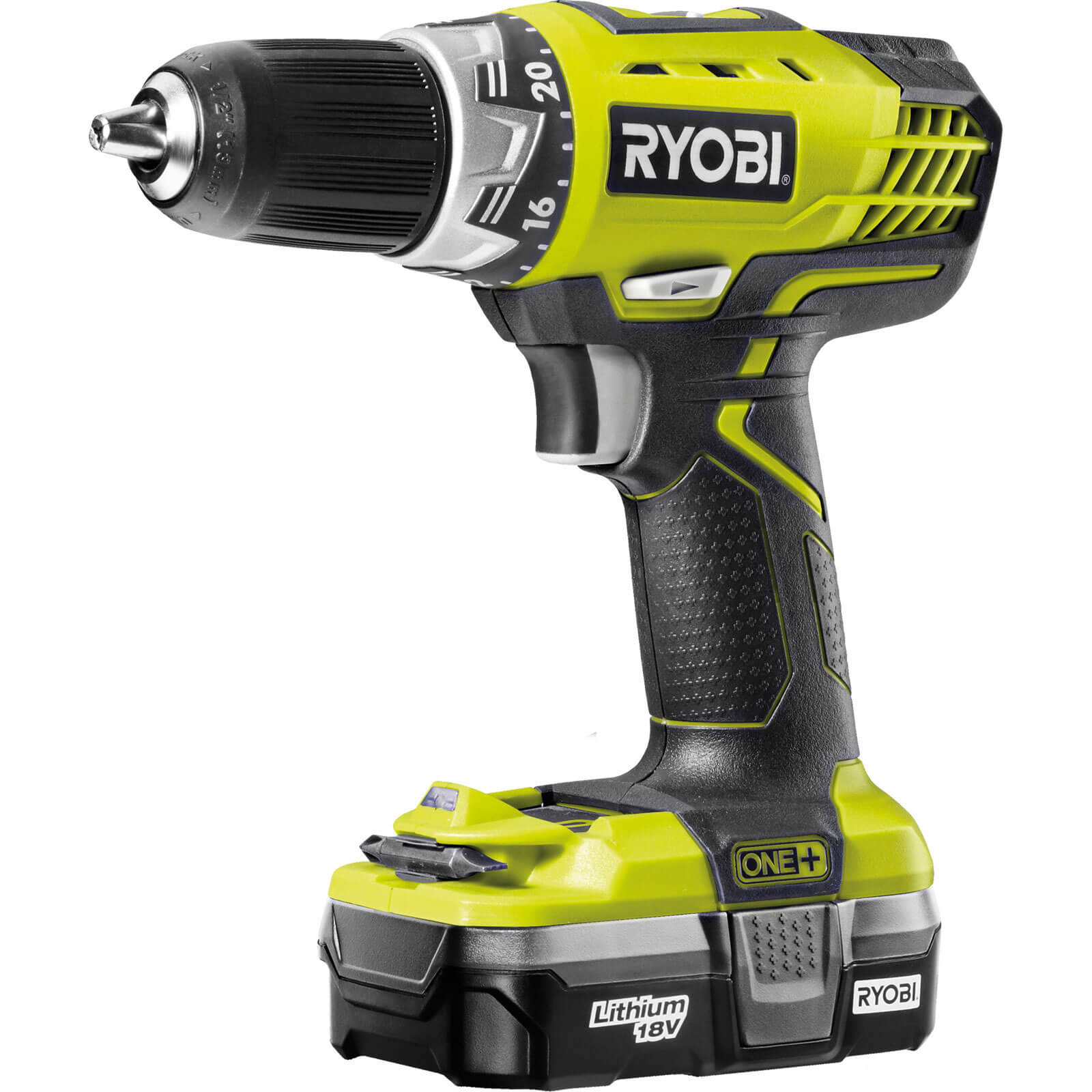 Image of Ryobi RCD18021L ONE 18v Cordless Compact Drill Driver with 1 Lithium Ion Battery 13ah