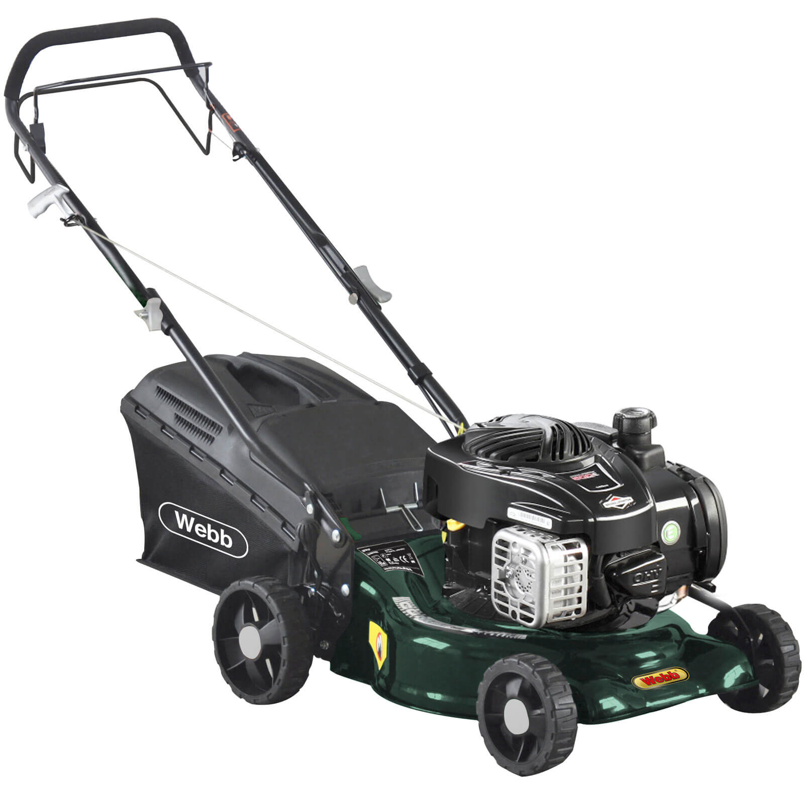 Image of Webb R16SP Self Propelled Petrol Rotary Lawnmower 420mm Cut with Steel Deck and Briggs and Stratton 4 Stroke Engine