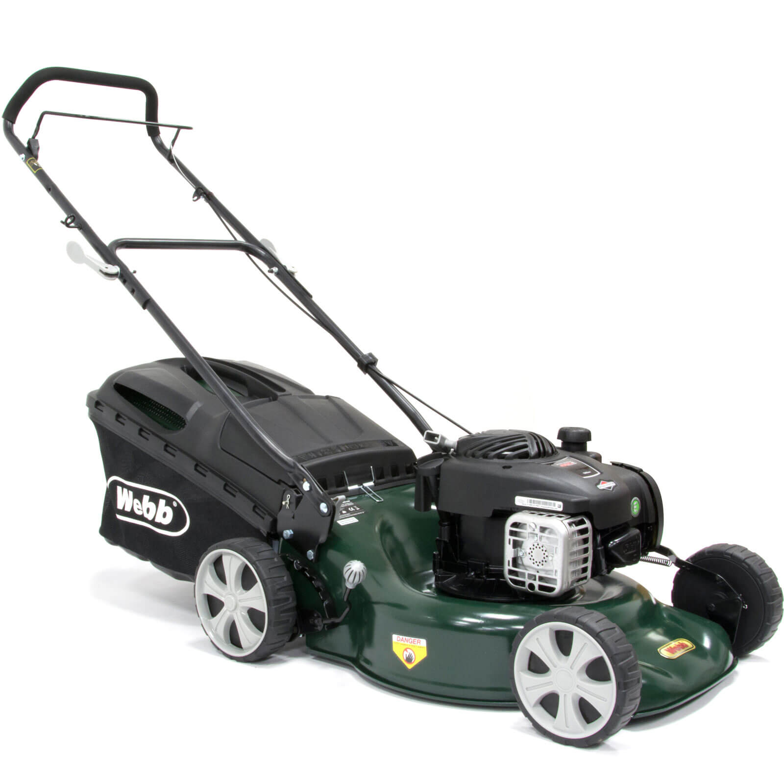 Image of Webb R18SP Self Propelled Petrol 3 in 1 Rotary Lawnmower 450mm Cut with Steel Deck and Briggs and Stratton 450 4 Stroke Engine