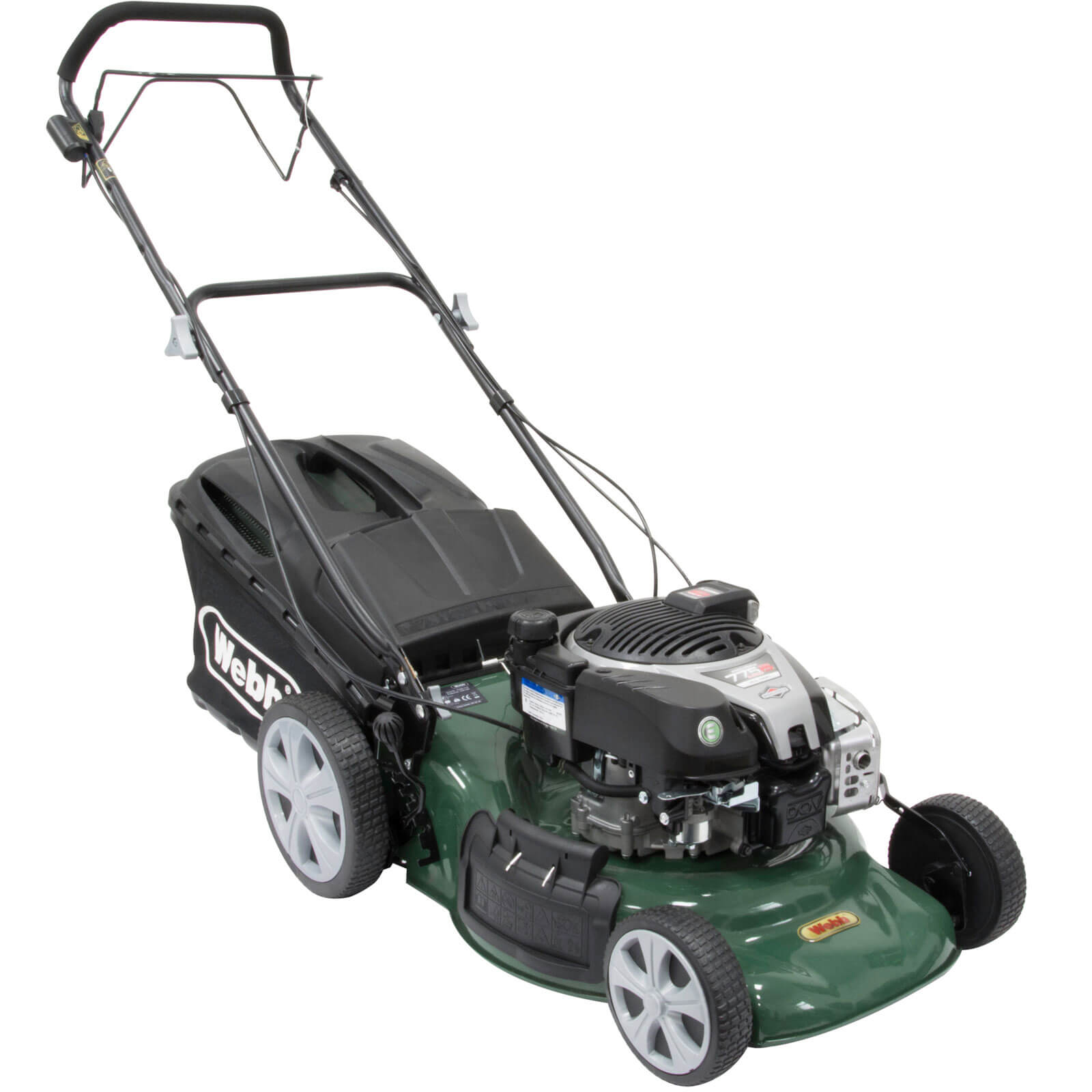 Image of Webb R18SPES Self Propelled Petrol Rotary Lawnmower 460mm Cut with Steel Deck and Briggs and Stratton 4 Stroke Engine