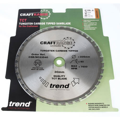 Image of Trend Blade Tcp 184mm x 30T x 16mm Nail Cutting Saw Blades Circular Saw Blade 184mm