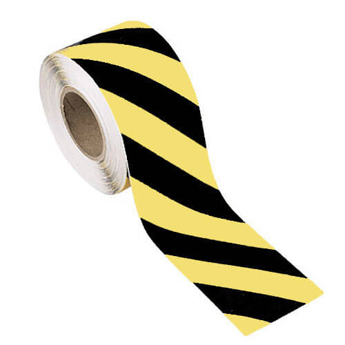 Image of Non Slip Tape Black Yellow Stripe 50mm Wide x 18m Roll