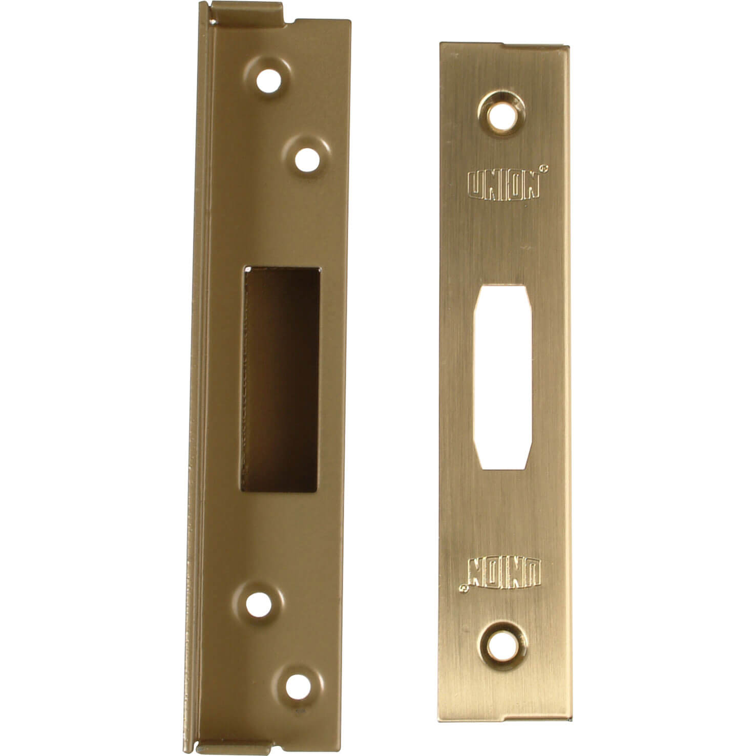 Image of Union Locks Strongbolt 2100 Mortice Deadlock Rebate Kit 26mm Polished Brass