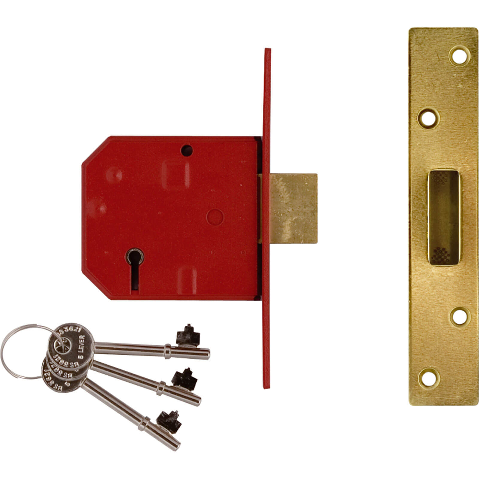 Image of Union Locks 2134E 5 Lever BS Mortice Deadlock Satin Chrome Finish 67mm 25