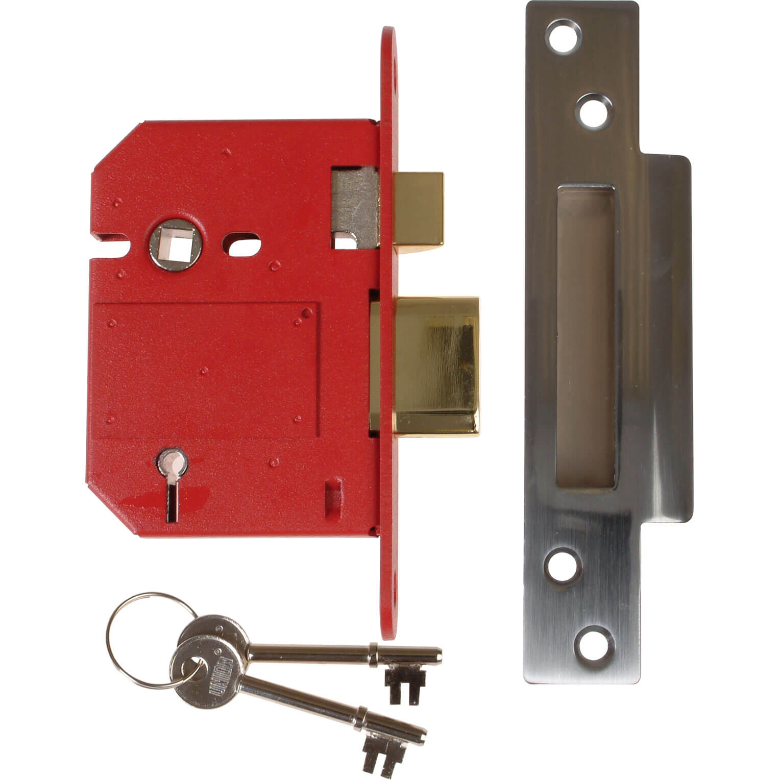 Image of Union Locks Strongbolt 2200S BS 5 Lever Mortice Sash Lock 81mm Satin Chrome