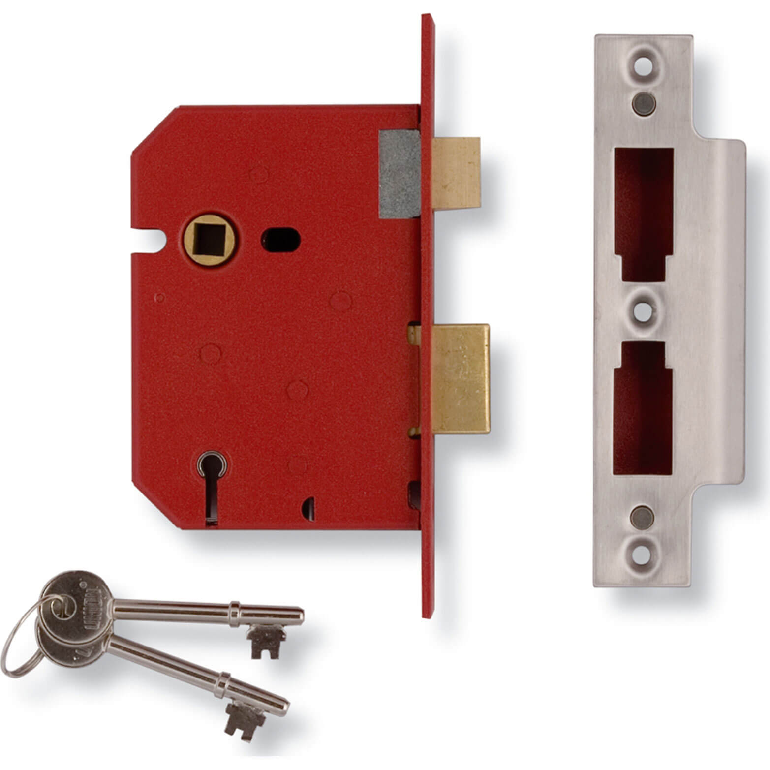 Image of Union Locks 2201 5 Lever Mortice Sash Lock Brass Finish 775mm 3