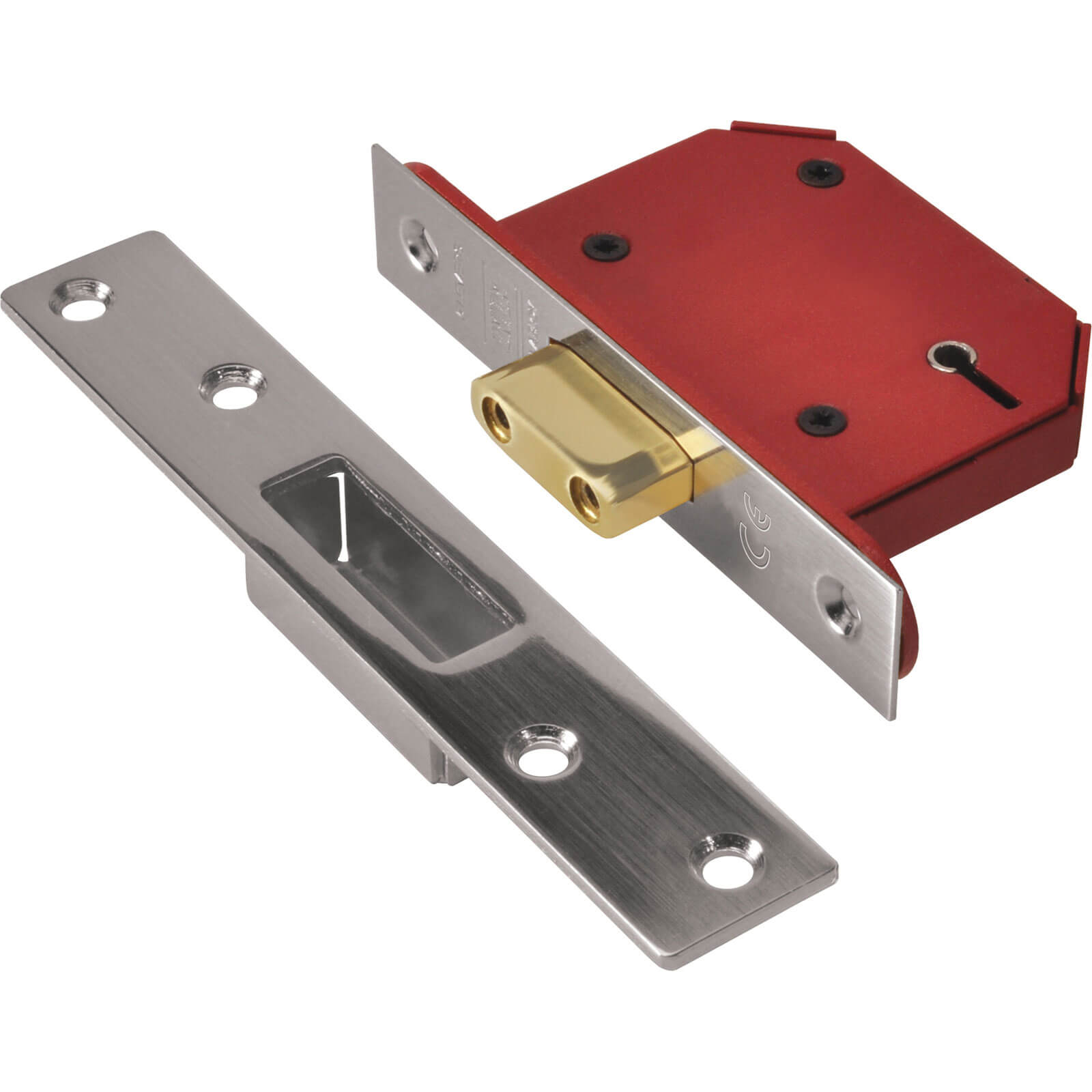 Image of Union Strongbolt 5 Lever Mortice Deadlock Stainless Steel 79mm