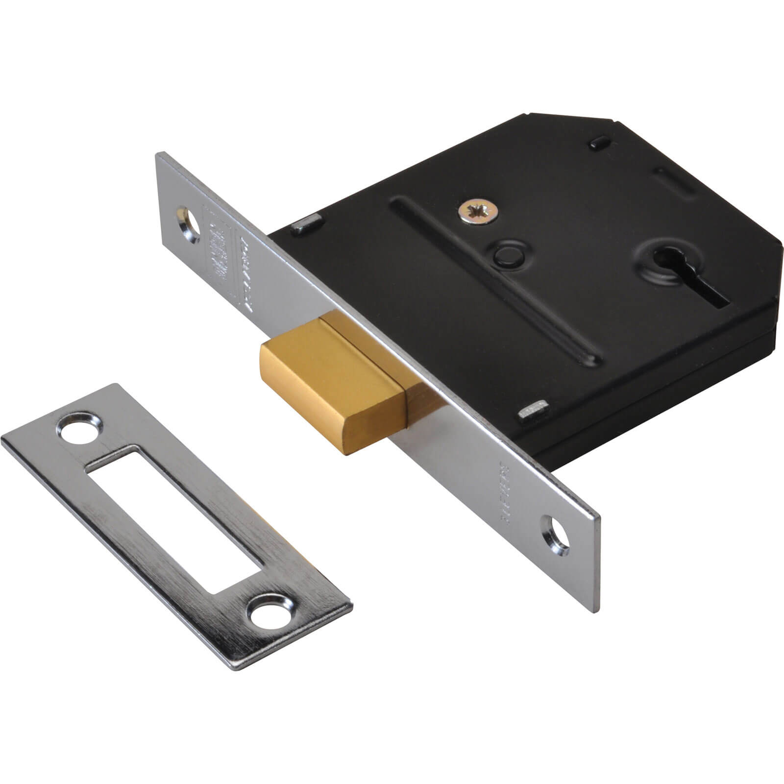 Image of Union Essentials 3 Lever Mortice Deadlock Polished Brass 79mm