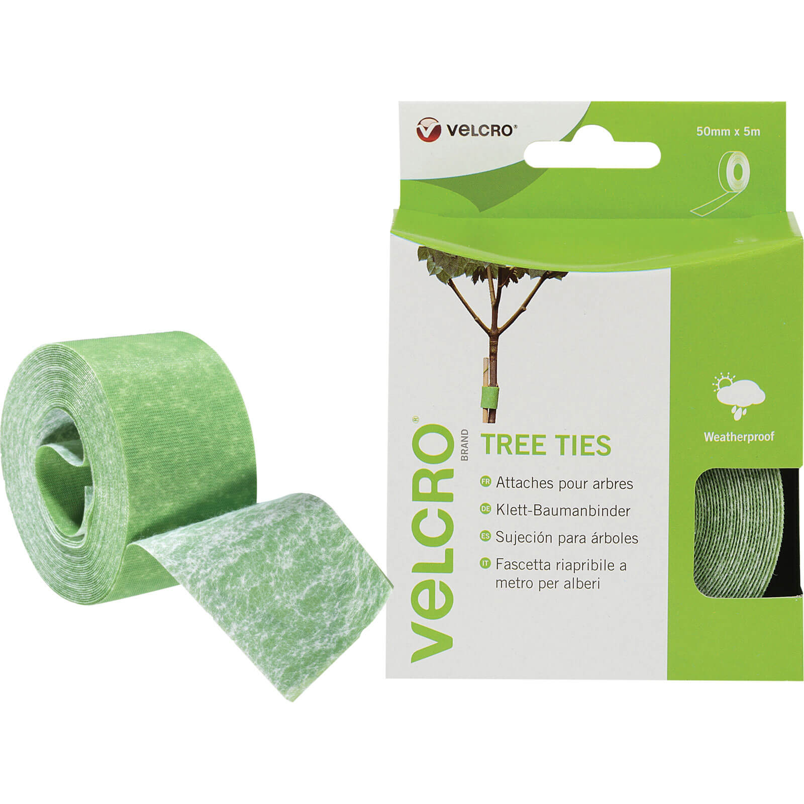 Image of Velcro Adjustable Tree Ties 20mm x 5 Metre Green