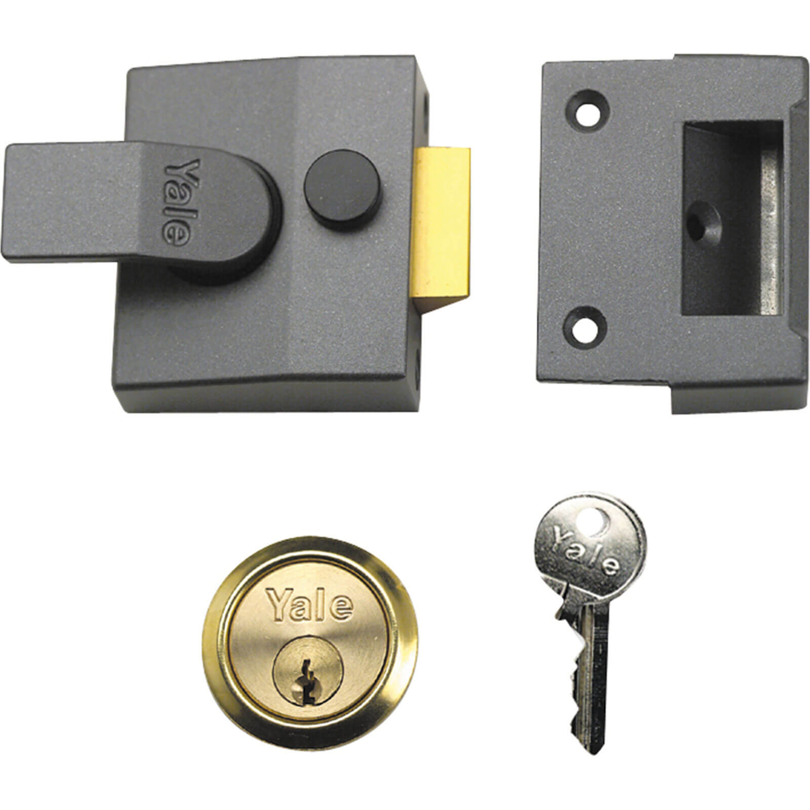 Image of Yale Locks 84 Standard Nightlatch DMGPB Cylinder 40mm Backset