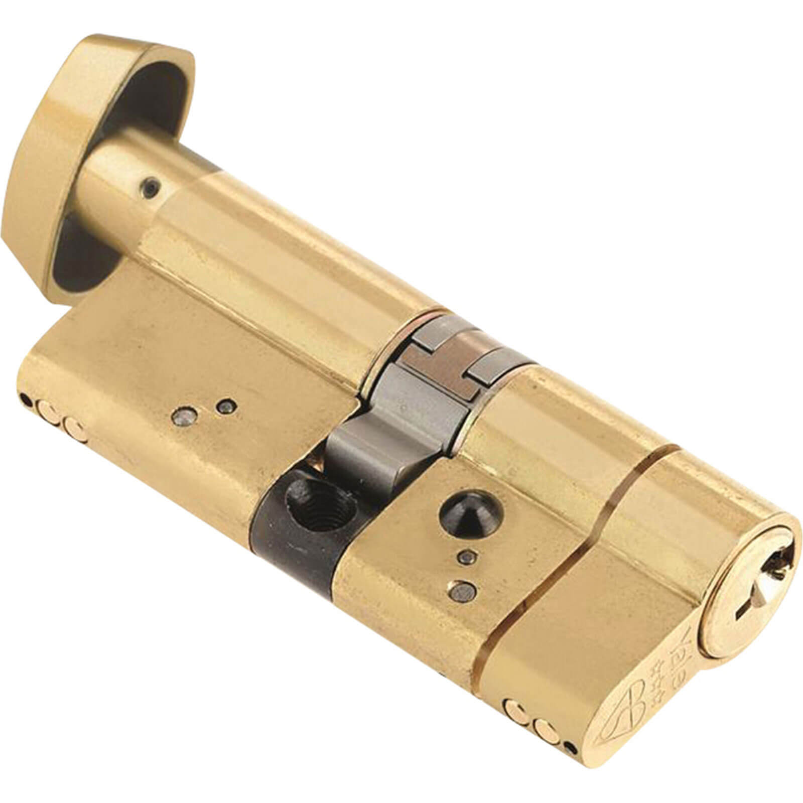 Image of Yale Anti Snap Platinum 70mm Thumbturn Cylinder Polished Brass 35mm x 35mm