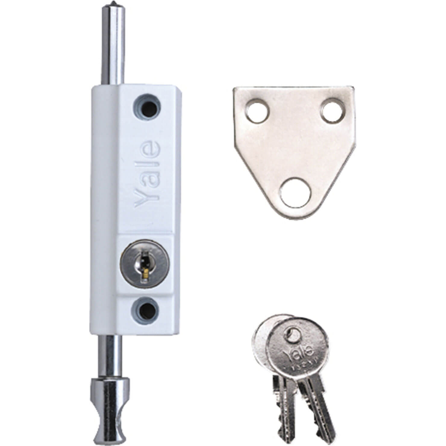 Image of Yale Locks P124 Door Push Bolt Polished Chrome Finish