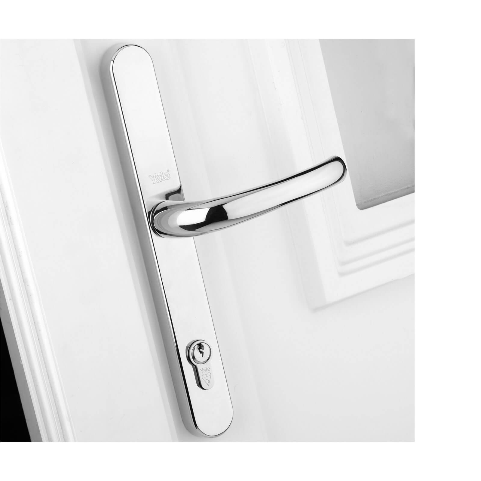 Image of Yale Locks PVCu Retro Door Handle Polished Chrome Finish PPVCRHPC