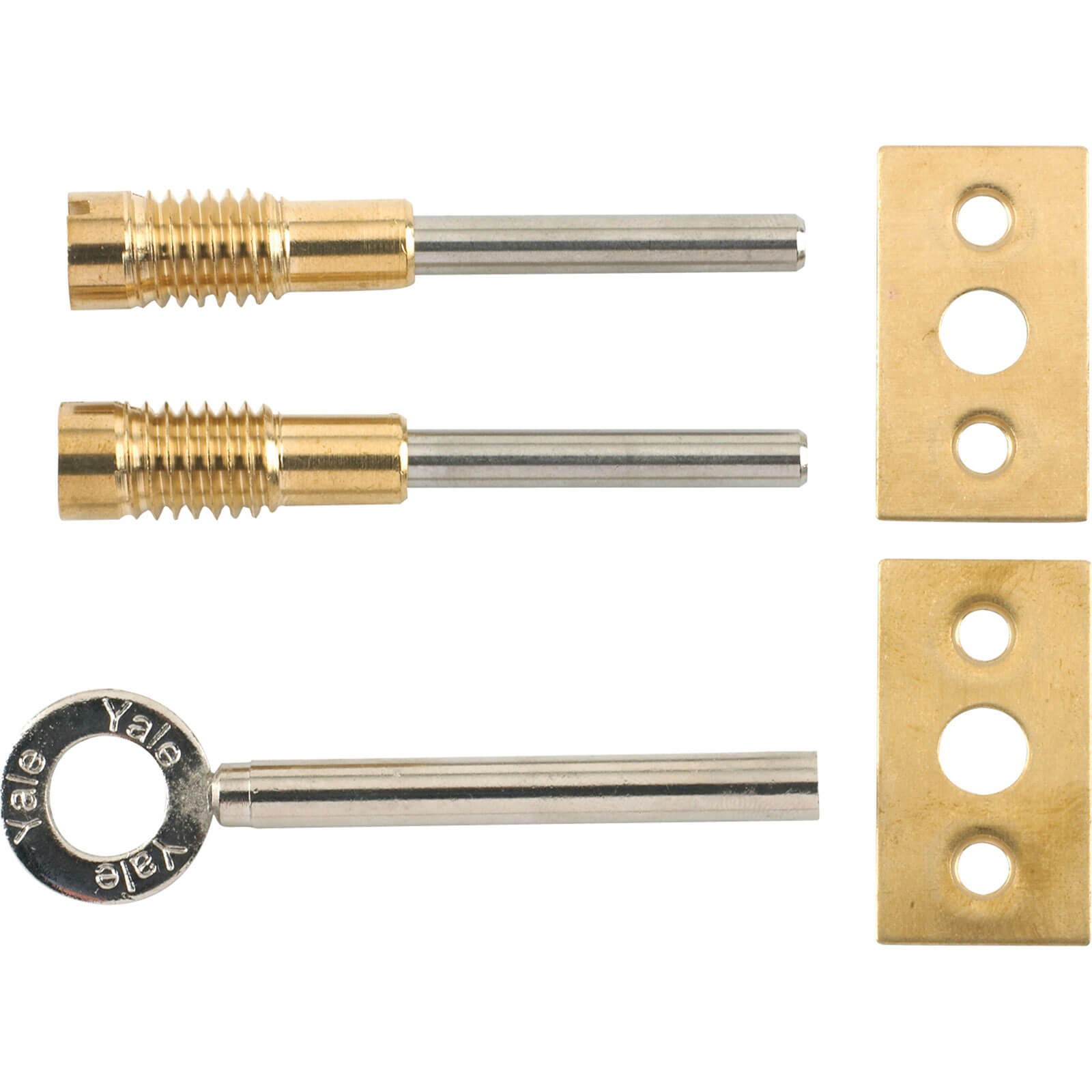 Image of Yale Locks 8013 Dual Screw Window Lock Brass Finish Pack Of 2