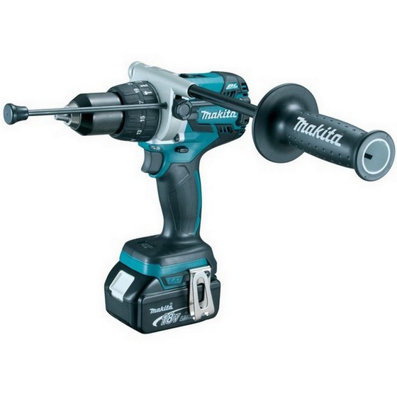 Image of MAKITA DHP481RMJ 18V HEAVY DUTY BRUSHLESS COMBI HAMMER DRILL 2 X 40AH LIION BATTERIES SUPPLIED IN MAKPAC CASE
