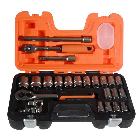 Image of BAHCO 34 PIECE 14 and 38IN SQUARE DRIVE SOCKET and BIT SET