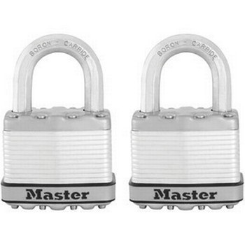 Image of MASTER LOCK 50MM EXCELL LAMINATED STEEL PADLOCK TWIN PACK