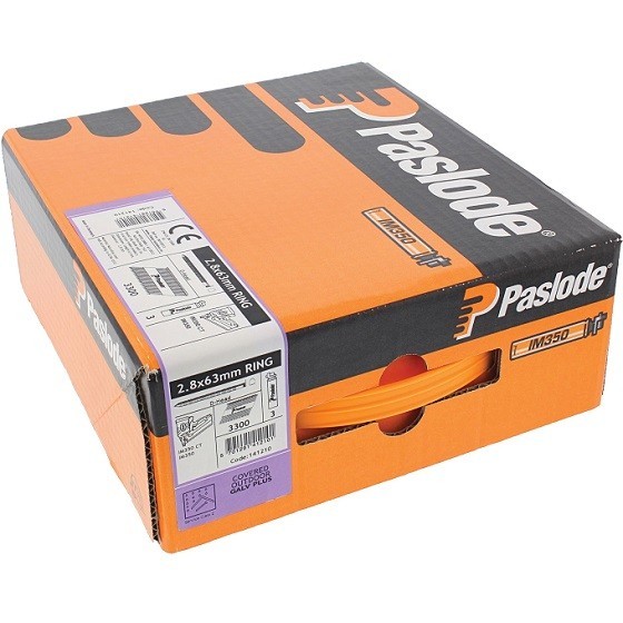 Image of PASLODE 141259 63MM RING GALVPLUS NAILS BOX 1100