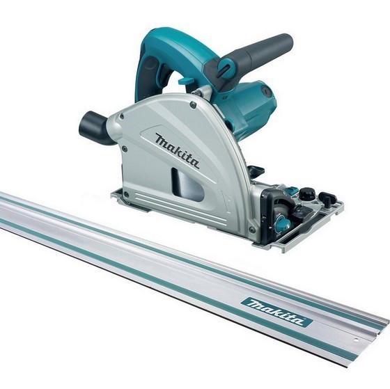 Image of MAKITA SP6000J1 165MM CIRCULAR PLUNGE SAW 240V WITH 14M GUIDE RAIL
