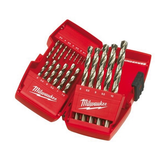 Image of MILWAUKEE 4932352374 THUNDERWEB HSSG 19 PIECE DRILL SET