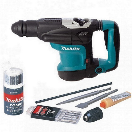 Image of MAKITA SMAK32C2 HR3210C SDS PLUS ROTARY HAMMER DRILL 4KG 240V ACCESSORIES